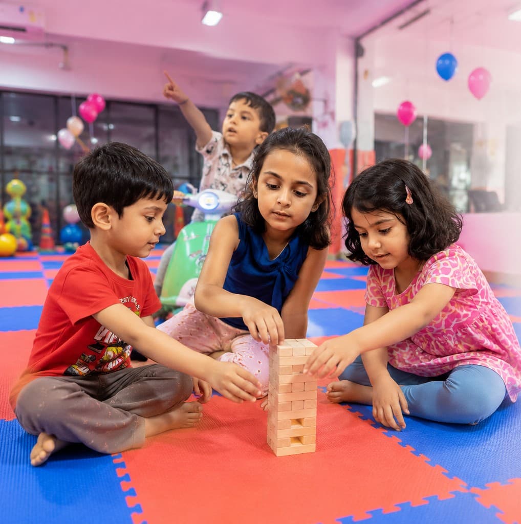 Interactive group play and joyful indoor games at a birthday celebration